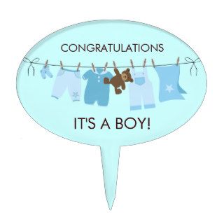 It's A Boy! Baby Shower Cake Topper
