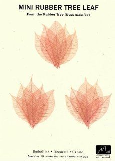 CANDYPINK GLITTERY MINI RUBBER TREE LEAVES   Pack of 15