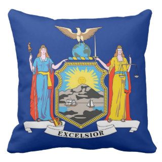 New York State Flag American MoJo Pillow