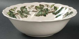 Johnson Brothers Vintage (Cream,Green Ivy& Berries) 8 Round Vegetable Bowl, Fin
