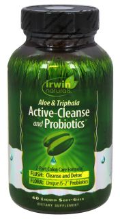 Irwin Naturals   Aloe & Triphala Active Cleanse and Probiotics   60 Softgels