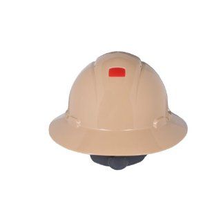 3M Full Brim Hard Hat H 811V UV, 4 Point Ratchet Suspension, Vented and Uvicator, Tan: Hardhats: Industrial & Scientific