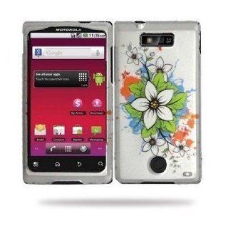 White Flower Premium Design Snap On Hard Cover Case for Motorola Triumph WX435 (Virgin Mobil) + Luxmo Brand Car Charger: Electronics
