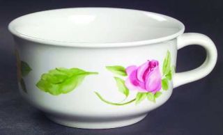 Pfaltzgraff Emma Soup Mug, Fine China Dinnerware   Multicolor Floral Rim