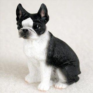 Boston Terrier Miniature Dog Figurine   Collectible Figurines