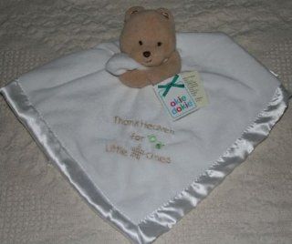 Snuggle Buddy Security Blanket Teddy Bear "Thank Heaven for Little Ones" : Nursery Blankets : Baby
