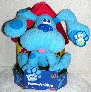 1997 Blues Clues 8" Plush Pose A Blue Dog by Tyco   Bendable: Toys & Games