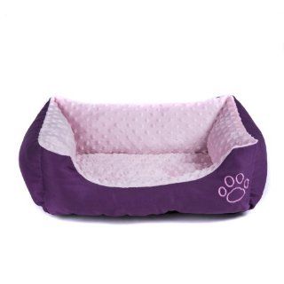 Colorfulhouse European Style Massage Sofa Pet Bed Paw Print Dog Bed, 16x22 Inches (Purple)  Purple Cat Bed 