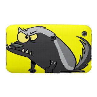 mean honey badger cartoon character iPhone 3 cases