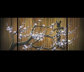 Oriental Painting, Oriental Artwork, Cherry Blossom Oil Painting 13  
