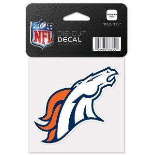 Denver Broncos Logo Die Cut 4x4 Decal : Sports Fan Wall Decor Stickers : Sports & Outdoors