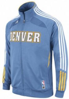 NBA adidas Denver Nuggets Light Blue Warm Up Full Zip Performance Jacket (Large) : Sports Fan Outerwear Jackets : Sports & Outdoors