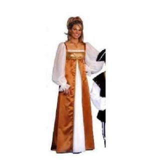 Women Medium (10 12)   Golden Maiden Deluxe Renaissance Costume Gown: Clothing