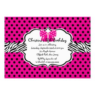 Pretty Diva Birthday Girl Party Invitations