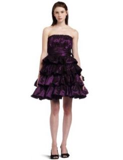 Betsey Johnson women's Tiered Dress, Plum, 10 at  Womens Clothing store: