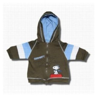 Snoopy "Flying Ace" Full zip hooded sweatshirt for infants   24 Months : Infant And Toddler Sweatshirts : Clothing