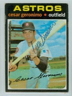 Cesar Geronimo AUTO 1971 Topps #447 Astros PSA Pre Cert Auction Lot: Sports Collectibles