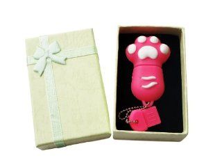 Cute Pink Animal Paw keychain 8GB USB Flash Drive   in Gift box   with GadgetMe Brands TM Stylus Pen and comes in GadgetMe retail packaging Computers & Accessories