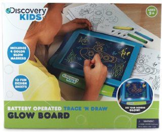 NKOK Discovery Kids Trace N' Draw Glow Board Kit: Toys & Games