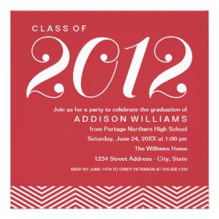 Graduation Party Invitations  Stylish Stripes