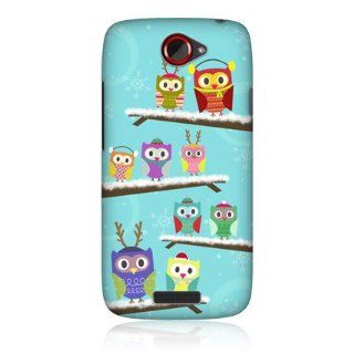 Head Case Designs Winter Owl Xmas Design Protective Glossy Back Case Cover For HTC One S: Cell Phones & Accessories