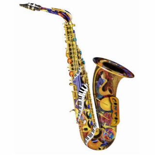 Jazz Color Saxophone Art Acrylic Sculpture Photo Cutouts