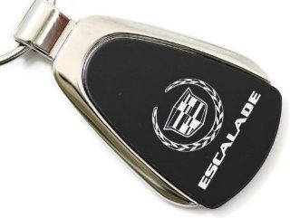 Cadillac Escalade Black Teardrop Key Fob Authentic Logo Key Chain Key Ring Keychain Lanyard: Automotive