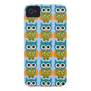 Blue and Green Owls iPhone Case iPhone 4 Case Mate Case