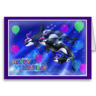 Happy Birthday Fish style 012 Greeting Card