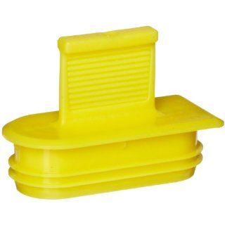 Kapsto 360 KS 2812 Polyethylene Contact Protection, Yellow, 1.082" Long x 0.452" Wide (Pack of 100) Pipe Fitting Protective Caps