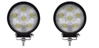 6K LED Universal LED spot lights 18w 12volt off road ATV lighting 4x4 truck lighting Trailer 2 Pack   Led Household Light Bulbs  