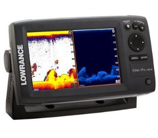 Lowrance Elite 7x HDI Fishfinder with 50/200/455/800 Transom Mount Transducer: Sports & Outdoors