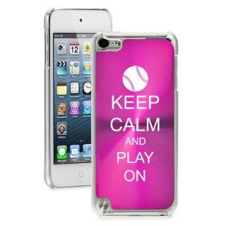 Apple iPod Touch 5th Generation Hot Pink 5B456 hard back case cover Keep Calm and Play On Baseball: Cell Phones & Accessories