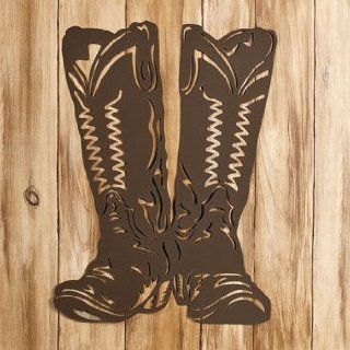 Cowboy Boots Silhouette   Wall Art and Decorations   Wall Sculptures