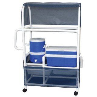 Hydration Cart with 48 Quart Ice Chest, 5 Gallon Water Cooler, Side Panels and Canopy Color: Forest Green, Cover Type: Vinyl: Health & Personal Care
