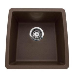 Blanco Performa Undermount Composite 17.5x17x9 0 Hole Single Bowl Kitchen Sink in Cafe Brown 440078