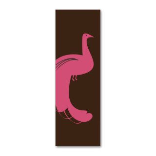 PEACOCK in PINK Slim Business Card