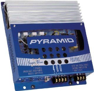 Pyramid PB444X 400 Watt 2 Channel Mosfet Car Audio Amplifier Super Blue Series : Vehicle Multi Channel Amplifiers : MP3 Players & Accessories