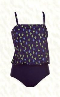 It Figures! Tummy Thinner Collection Angel Fish Blouson Swimsuit $99 (10) at  Womens Clothing store: Fashion Tankini Swimsuits