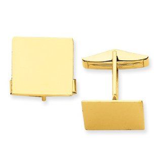 14K Square Cuff Links   JewelryWeb Jewelry