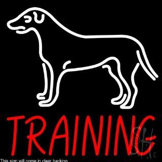 Dog Training Clear Backing Neon Sign 24" Tall x 24" Wide : Business And Store Signs : Office Products