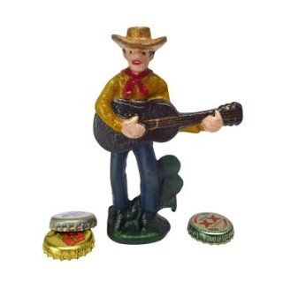 Cactus Pete the Cowboy Cast Iron Bottle Opener: Set of Two   Can Openers
