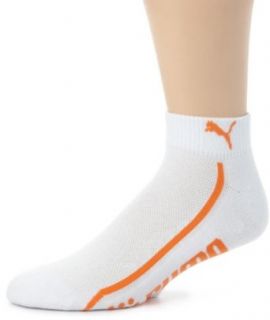 Puma Golf Men's Single Quarter Sock (White/Vibrant Orange, 10 13) : Athletic Socks : Clothing