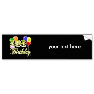 101st Birthday with Balloons Bumper Sticker