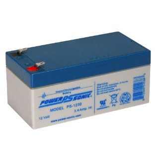 Powersonic PS 1230   12 Volt/3 Amp Hour Sealed Lead Acid Battery with 0.187 Fast on Connector: Automotive