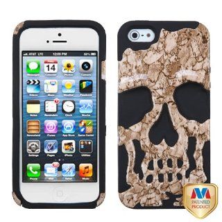 Hard Plastic Snap on Cover Fits Apple iPhone 5 5S Stone Vein/Black Skullcap Hybrid Plus A Free LCD Screen Protector AT&T, Cricket, Sprint, Verizon (does NOT fit Apple iPhone or iPhone 3G/3GS or iPhone 4/4S or iPhone 5C): Cell Phones & Accessories