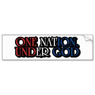 One Nation Under God ~ American Flag Patriot Bumper Sticker