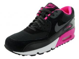 Nike Air Max 90 2007 (Kids)   Black / Dark Grey Pink Foil White, 5.5 M US: Shoes