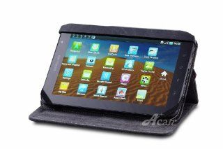 Acase Vintage Acme Black Leather Case with Stand for Samsung Galaxy Tab P1000 WiFi 3G: MP3 Players & Accessories