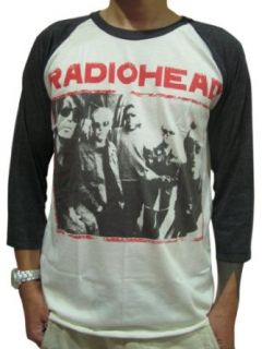 Bunny Brand Men's Radiohead Thom Yorke Rock Music Raglan T Shirt: Clothing